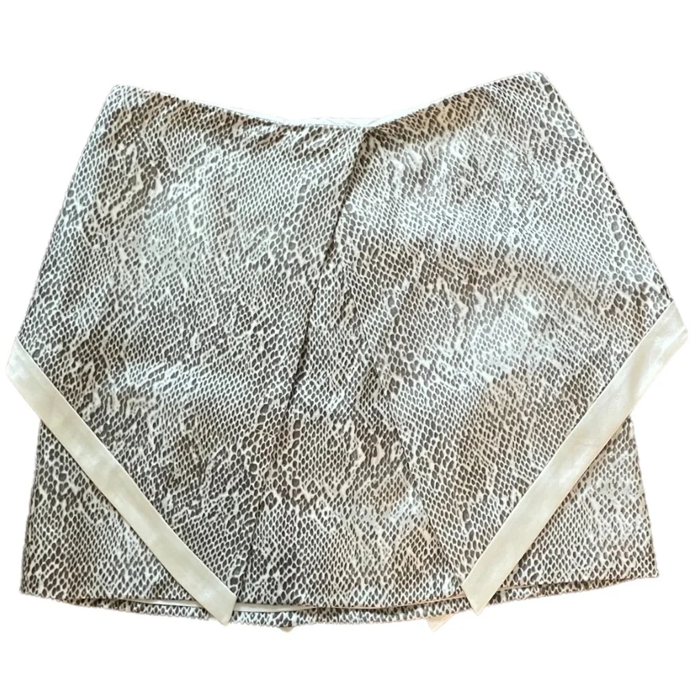 WAYNE Silk Python Print Mini Skirt Size Small - Picture 2 of 6